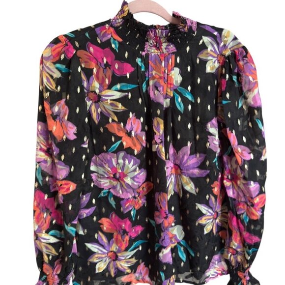 Floral Chiffon Colorful Blouse - Picture 1 of 6